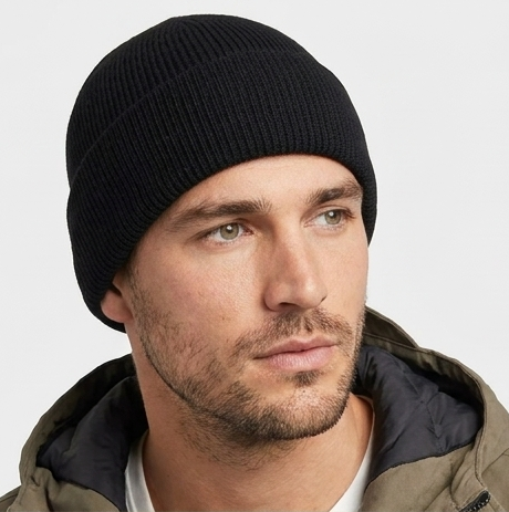 Black Plain Beanie