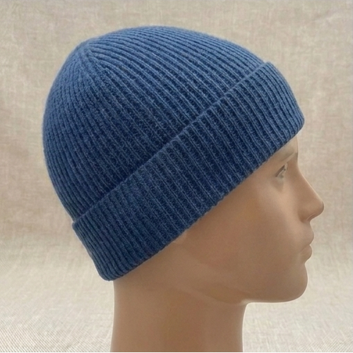 Blue Plain Beanie