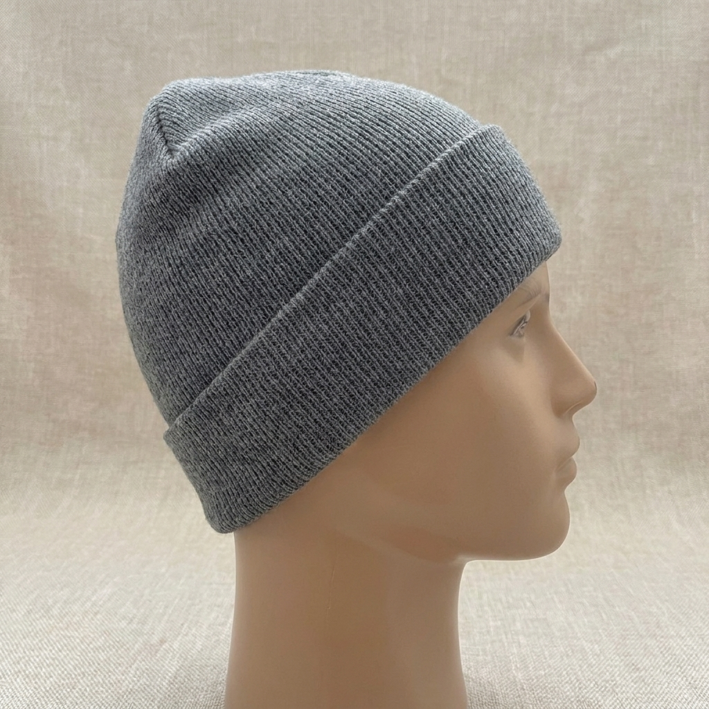Grey Plain Beanie