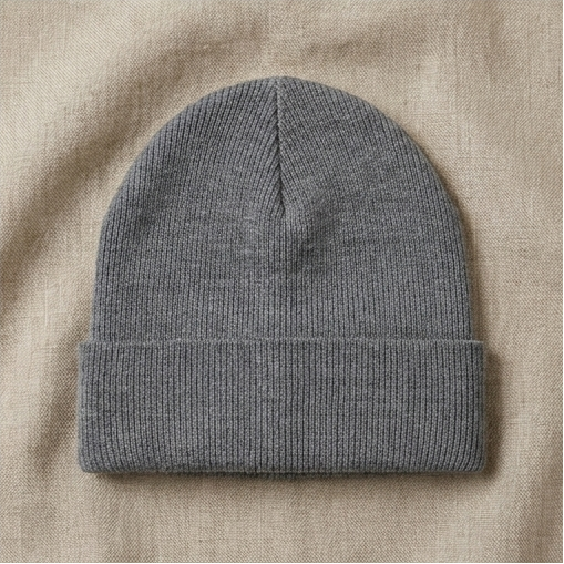 Grey Plain Beanie