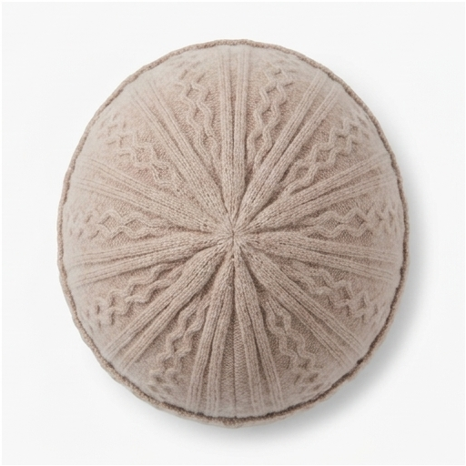 Beige Knit Beanie