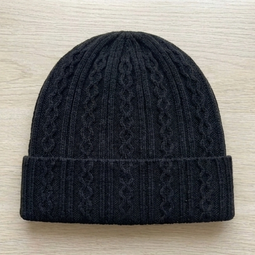 Black Knitted Beanie