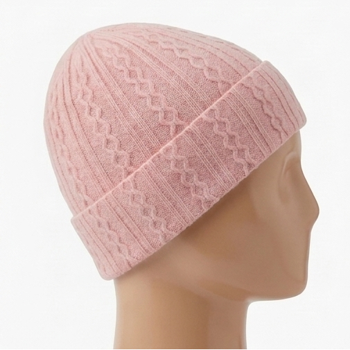 Pink Knitted Beanie